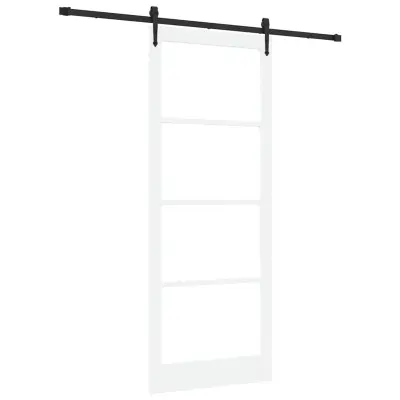 vidaXL Drsna vrata ORKDAL Bela 93 x 232 cm Les in kovina