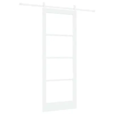vidaXL Drsna vrata Bela 83 x 211 cm Les in kovina