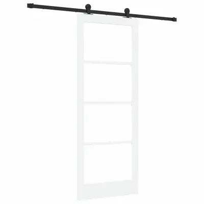 vidaXL Drsna vrata ORKDAL Bela 83 x 211 cm Les in kovina
