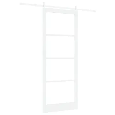 vidaXL Drsna vrata Bela 93 x 232 cm Les in kovina