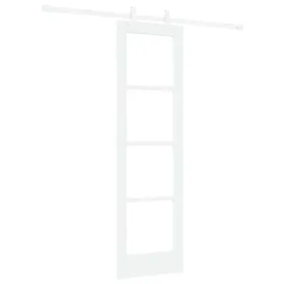 vidaXL Drsna vrata Bela 61 x 198.5 cm Les in kovina