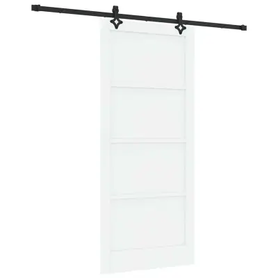 vidaXL Komplet drsnih vrat Drugo ORKDAL Bela in črna 93 x 211 cm