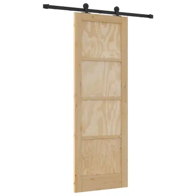 vidaXL Drsna vrata ORKDAL Rjava 73,5 x 211 cm Masivno borovo les