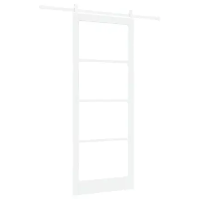 vidaXL Drsna vrata ORKDAL Bela 93 x 232 cm Trden borov les