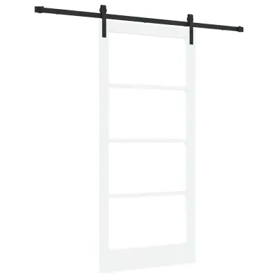 vidaXL Drsna vrata ORKDAL Bela 93 x 202 cm Trden borov les