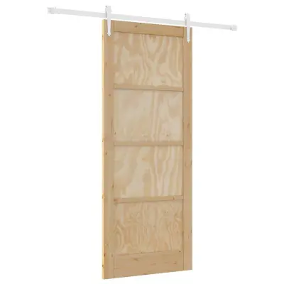 vidaXL Drsna vrata ORKDAL Rjava 86 x 211 cm Masivno borovo les