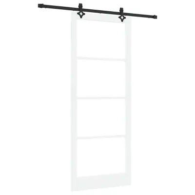 vidaXL Drsna vrata ORKDAL Bela 93 x 232 cm Les in kovina