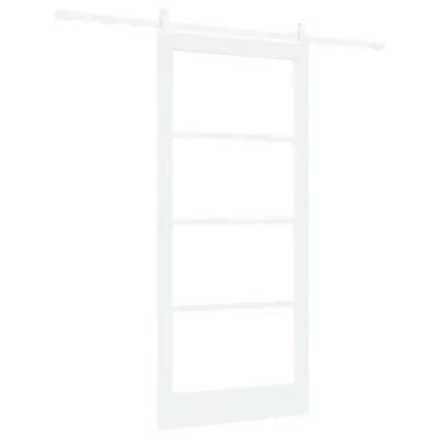 vidaXL Drsna vrata Bela 93 x 202 cm Les in kovina