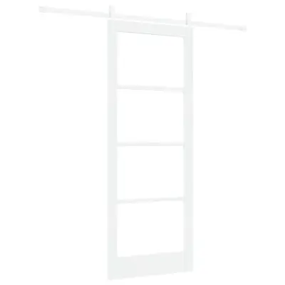 vidaXL Drsna vrata Bela 83 x 211 cm Les in kovina