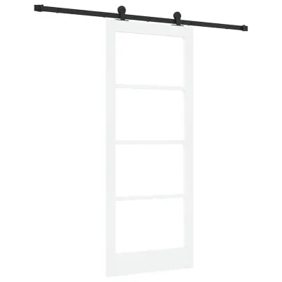 vidaXL Drsna vrata ORKDAL Bela 83 x 202 cm Les in kovina