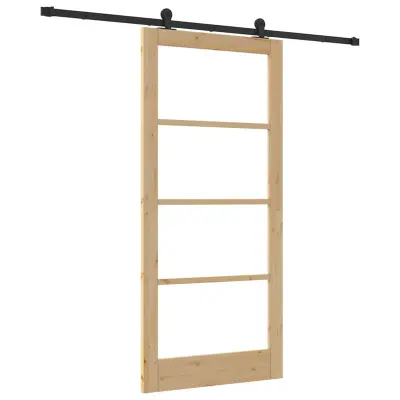 vidaXL Drsna vrata ORKDAL Rjava 93 x 202 cm Les in kovina