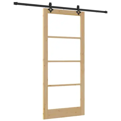 vidaXL Drsna vrata Drugo Rjava 93 x 211 cm Les in kovina