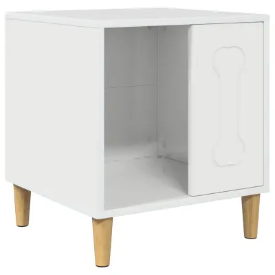 vidaXL Pasja hiša Svetlo Belo 44 x 42 x 49 cm Konstruiran les