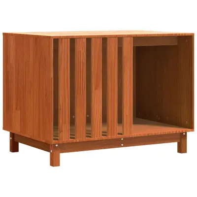 vidaXL Pasja hiša Voskast rjav 90 x 60 x 67 cm Masivno borovo les