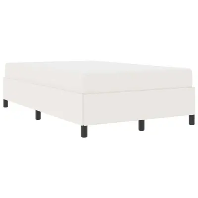 vidaXL Konstrukcija postelje krema 120 x 200 cm Mikrovlaknena tkanina