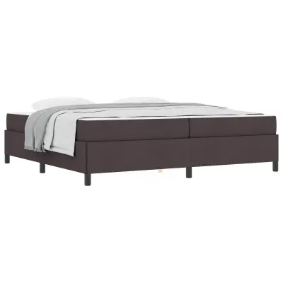 vidaXL Postelja z vzmetnico Temno rjava 200 x 200 cm blago