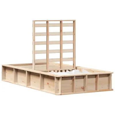 vidaXL Konstrukcija postelje Rjava 100 x 200 cm Masivno borovo les