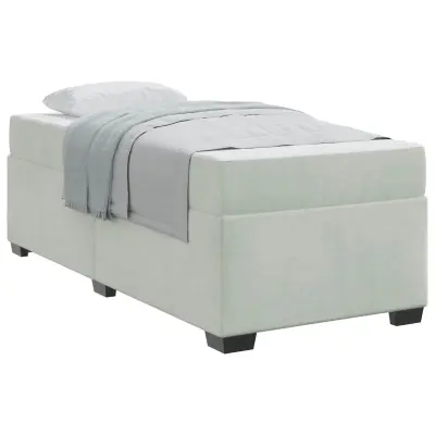vidaXL Konstrukcija postelje Svetlo siva 100 x 200 cm blago