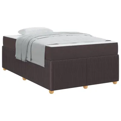 vidaXL Konstrukcija postelje Temno rjava 120 x 200 cm blago