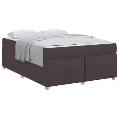 vidaXL Konstrukcija postelje Temno rjava 140 x 200 cm blago