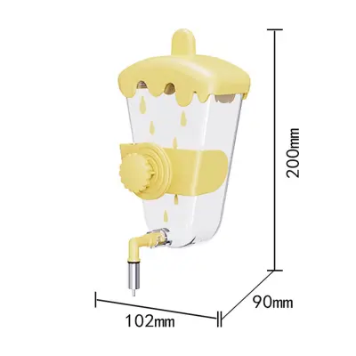 Ice Cream Nipple Bird Waterer - Navpično pitje, čisto in enostavno Yellow