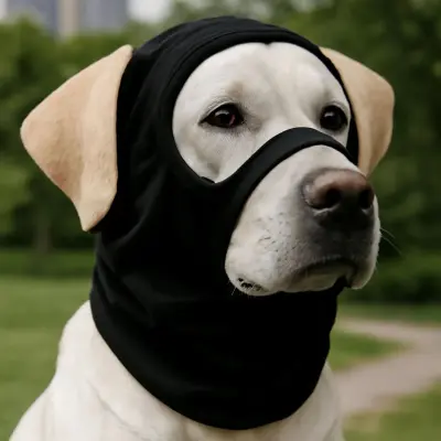 Črna nagobčnica za pse - Zaščita pred ugrizi in lajanjem za srednje in velike pse  M