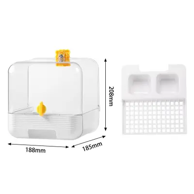 Večnamenska kopalna kad za ptice - prha za papige in posoda za hrano White