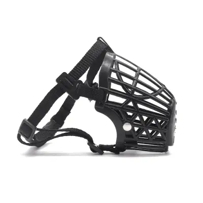 Nagobčnik za črnega psa - Velikost 7: Preprečuje ugriz in zagotavlja zračnost