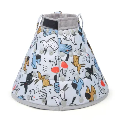 Nastavljiva mehka oblazinjena pasja ovratnica - udobna zaščita vratu hišnih ljubljenčkov  XL