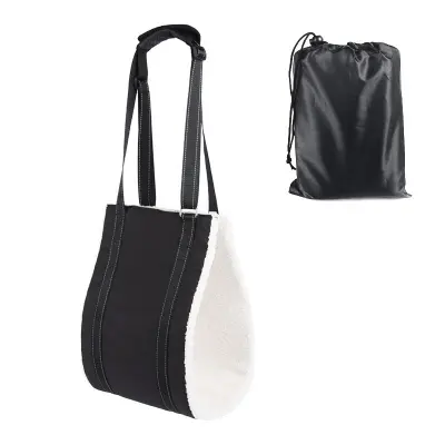 Črn Pas za Dvig Psa - Zaponka: Nastavljiva & Odsevna Podpora za Rehabilitacijo  M