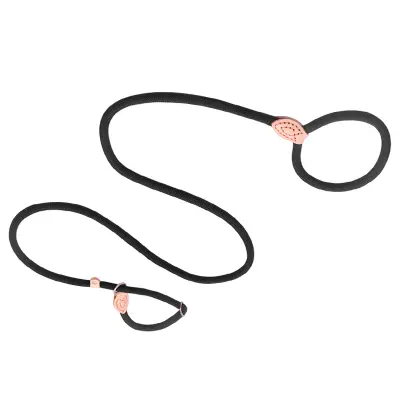 Črna pasja vrvica - dolga 150 cm, premer 8 mm - PP tkanina