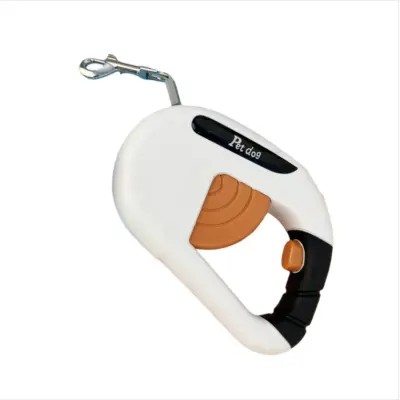 5-metrski samodejni pasji povodec - raztegljiv povodec za sprehode s ključavnico White