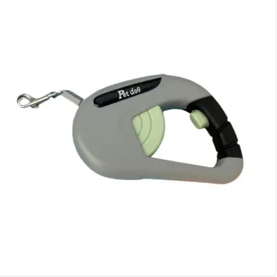 5-metrski samodejni pasji povodec - raztegljiv povodec za sprehode s ključavnico Grey