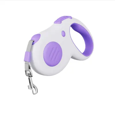 5-metrski samodejni zložljivi povodec za hišne živali: brez zapletov, lahek in udoben Purple
