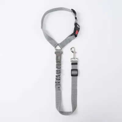 Varnostni pas za hišne ljubljenčke proti udarcem: nastavljiv odsevni pas Grey