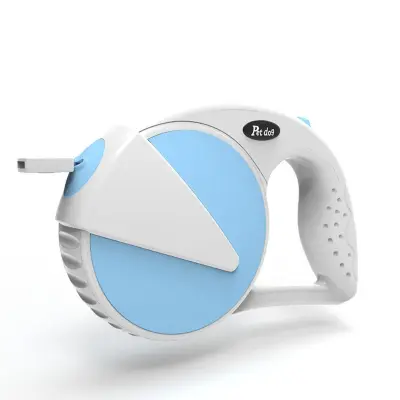 Vrvica za pse z zložljivim povodcem, zavoro na dotik in dolžino 3 m Blue