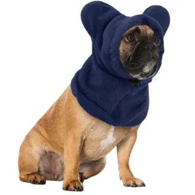 Plišast Zimski Klobuk za Hišne Živali - Topla Pasja Ruta z Glusniki za Umirjanje Blue L