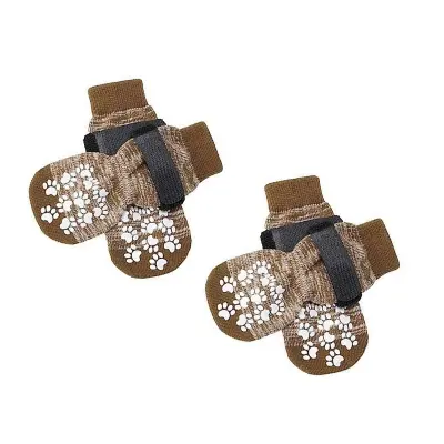 Pet Nogavice z Dvostranskim Protizdrsom - 4 Kosi, Vodoodporne in Protizdrsne Brown L