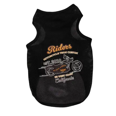 Poletni tanki telovnik za hišne ljubljenčke z zračnim mrežastim dizajnom in kul grafiko  4XL