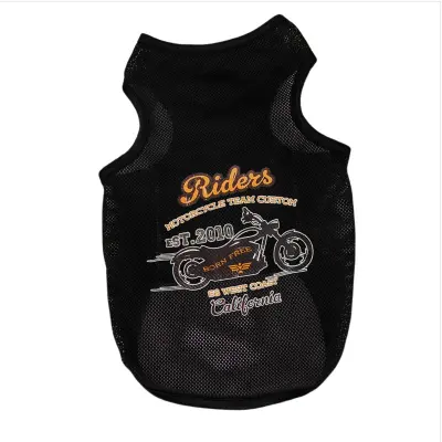 Poletni tanki telovnik za hišne ljubljenčke z zračnim mrežastim dizajnom in kul grafiko  XXXL