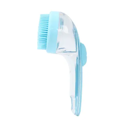 Krtača za kopanje hišnih ljubljenčkov z razpršilnikom za šampon - masažna krtača za pse in mačke Blue