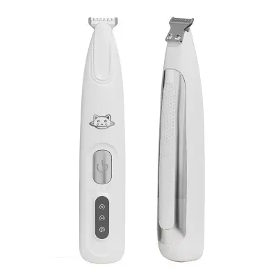 Vodoodporen prirezovalnik za hišne živali: Polnilen, tih in enostaven za čiščenje White