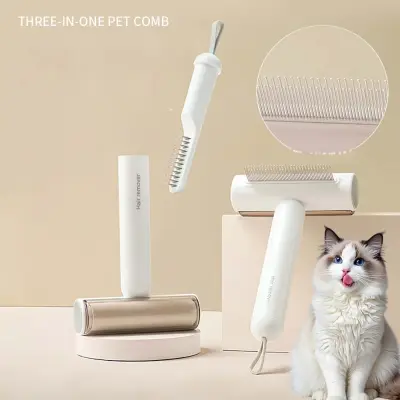 Večnamenski glavnik za hišne ljubljenčke Moonlight White - odstranjevalec vozlov