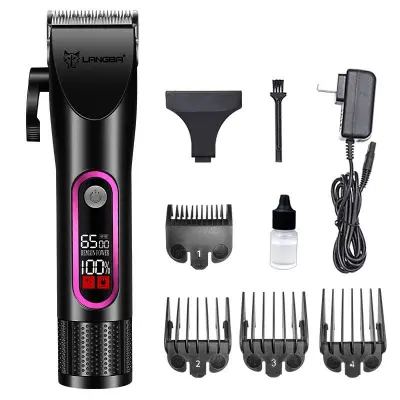 Profesionalni strižnik za hišne ljubljenčke s keramičnim rezilom in LED zaslonom Black