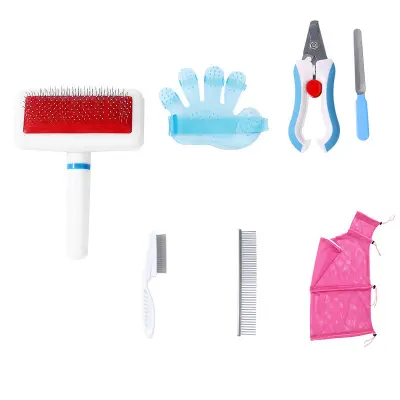 Komplet za nego hišnih ljubljenčkov z orodji za odstranjevanje odpadne dlake
