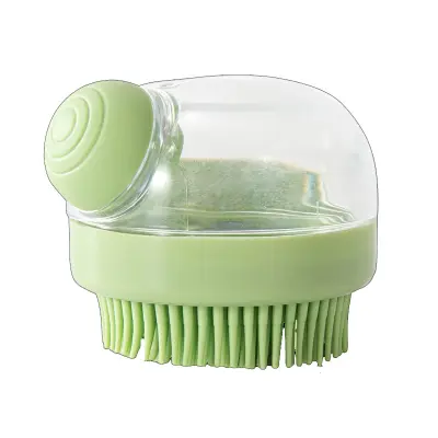 Silikonska krtača za nego psov in mačk Green