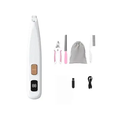 Brezžični digitalni strižnik za nego hišnih ljubljenčkov z LED lučko