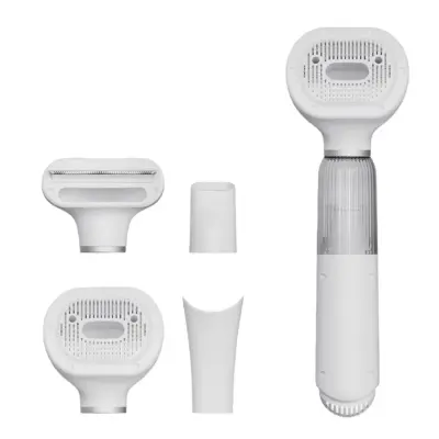 Sesalnik za nego hišnih ljubljenčkov s 4 nastavki - učinkovito odstranjevanje dlak White