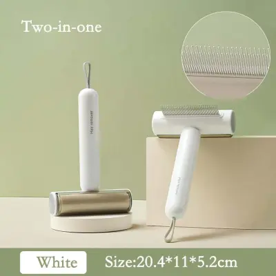 Večnamenski glavnik za nego hišnih ljubljenčkov Moonlight White: odstranjevalec dlak