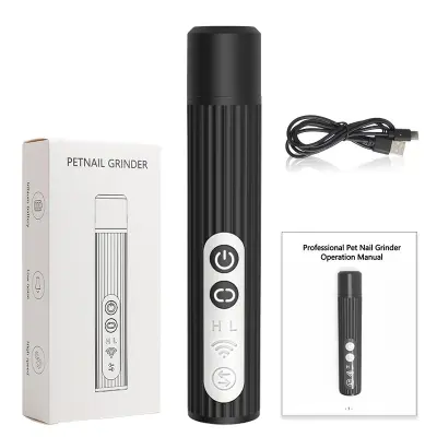 Večnamenski brusilnik za hišne ljubljenčke - električni trimer za nohte za pse in mačke Black